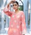 2-piece Baby Pink Embroidered Cotton Kurta Set