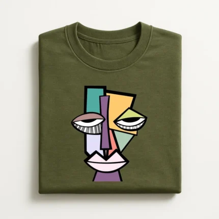 Geometric Face Graphic T-Shirt